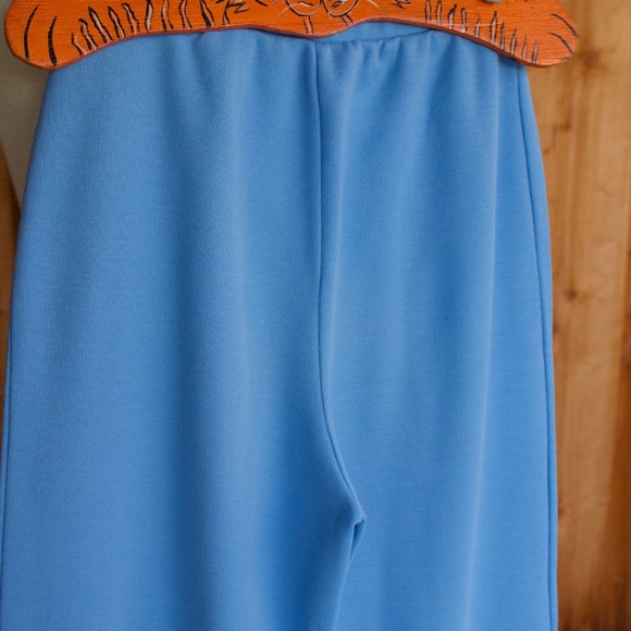 Vintage 70's Aileen Girl Blue Bellbottom Kids Pants Size 10 - Picture 10 of 14